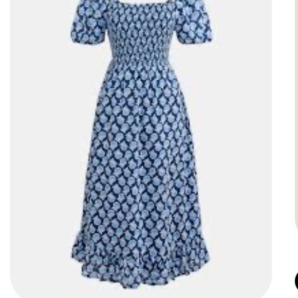 J. Crew Blue and White Floral Casual Nap Dress - Picture 3 of 5